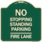 Signmission No Stopping Standing Parking Fire Lane Heavy-Gauge Aluminum Sign, 18" x 18", G-1818-23571 A-DES-G-1818-23571 - alternate 1